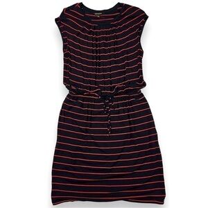 BANANA Republic Black and Pink Stripe Sleeveless Dress, Size Medium